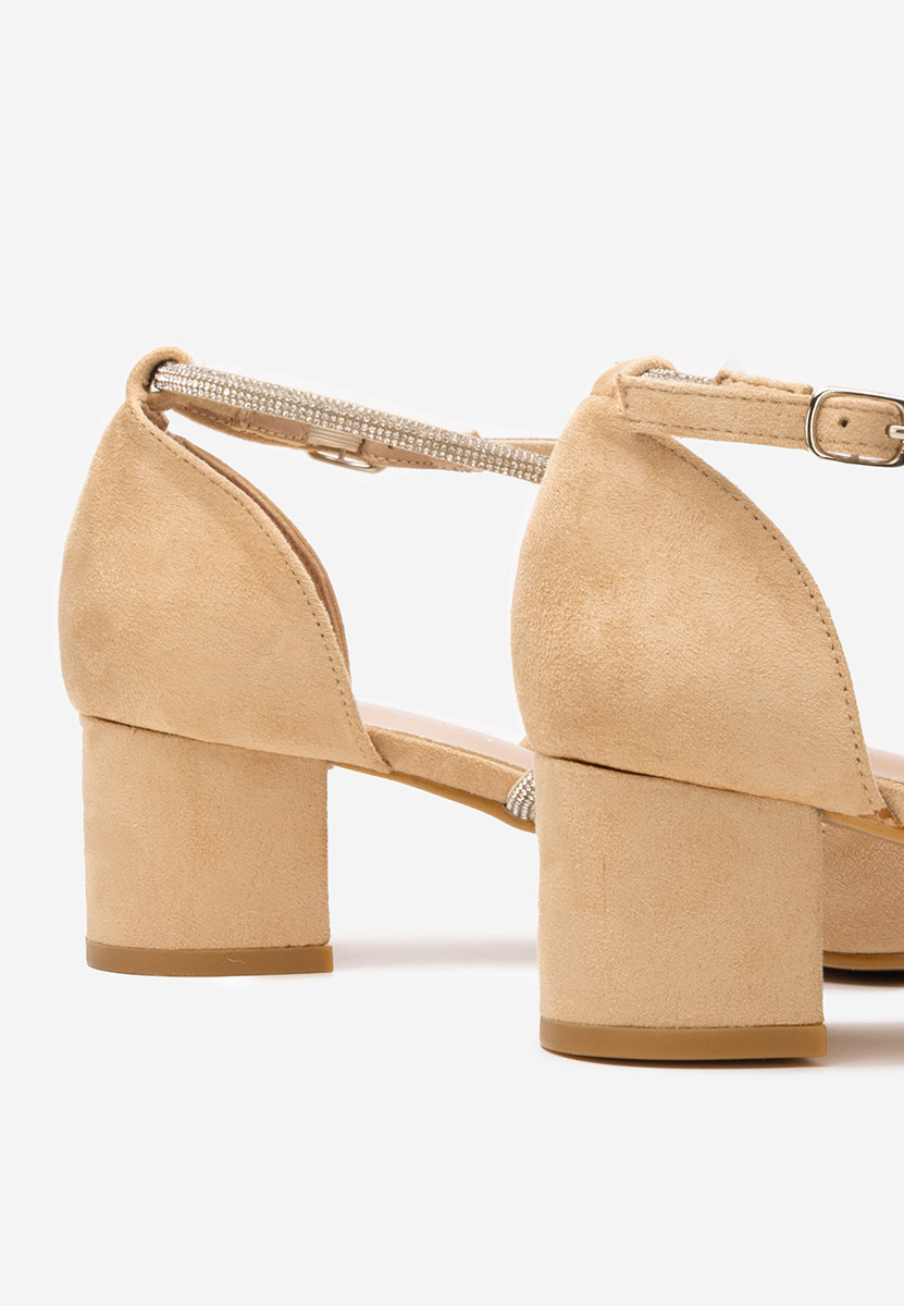 Décolleté tacco largo Wava beige