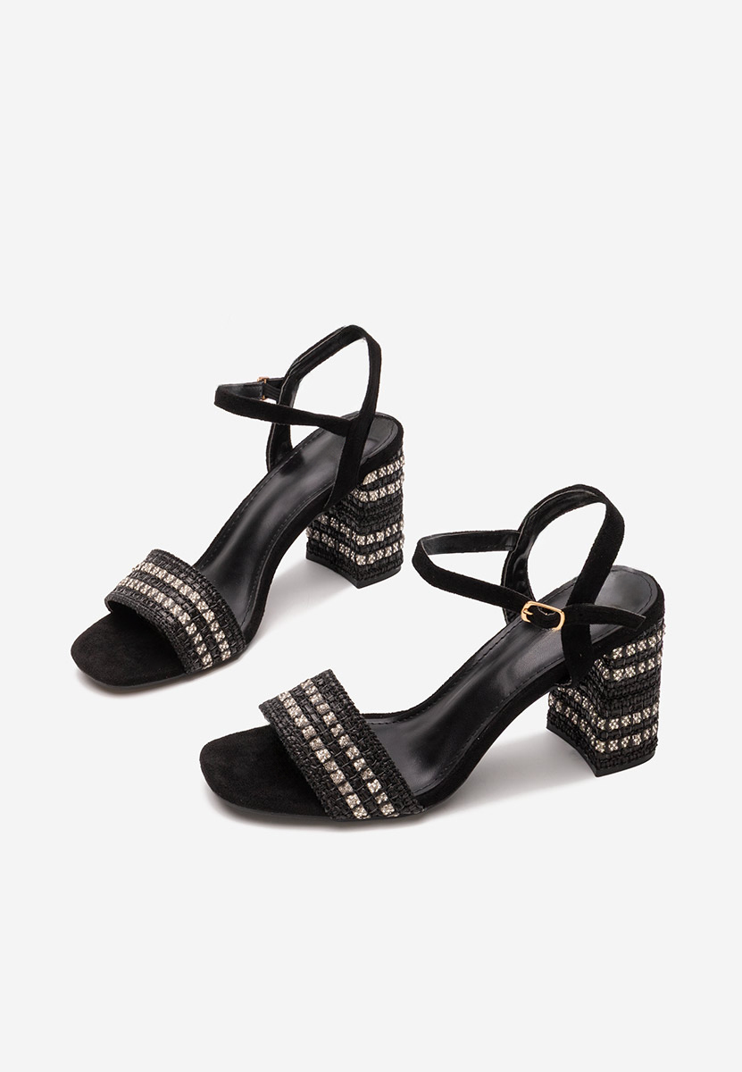 Sandali con tacco largo Marsela nero