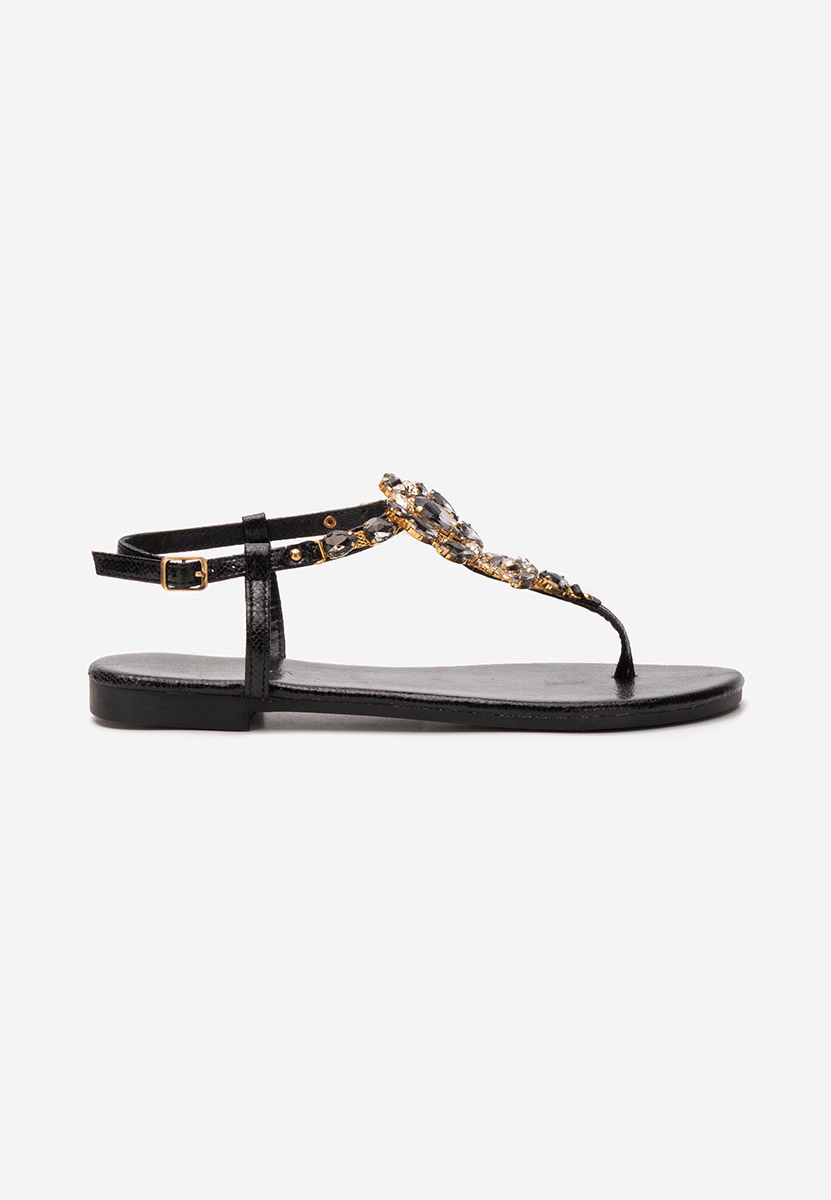 Sandali gioiello bassi Sandrea nero