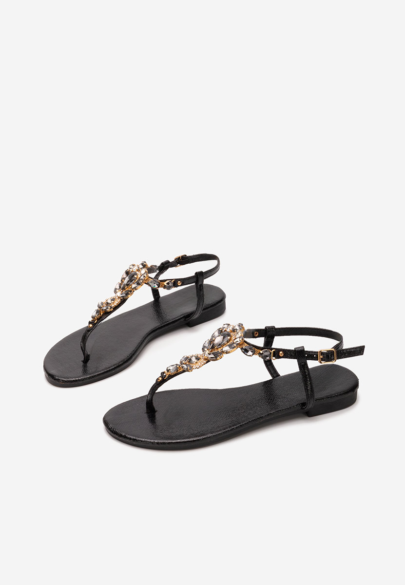 Sandali gioiello bassi Sandrea nero