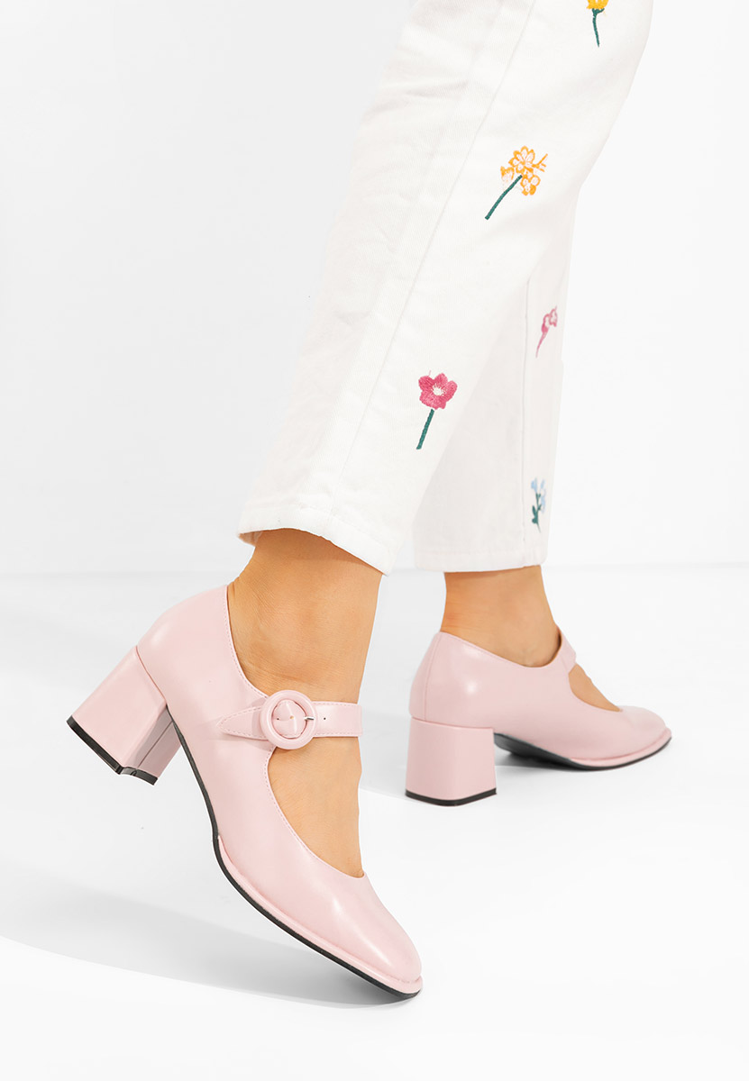 Décolleté tacco largo Valerea rosa