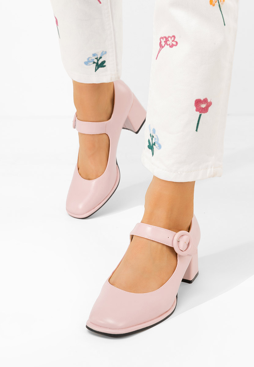 Décolleté tacco largo Valerea rosa