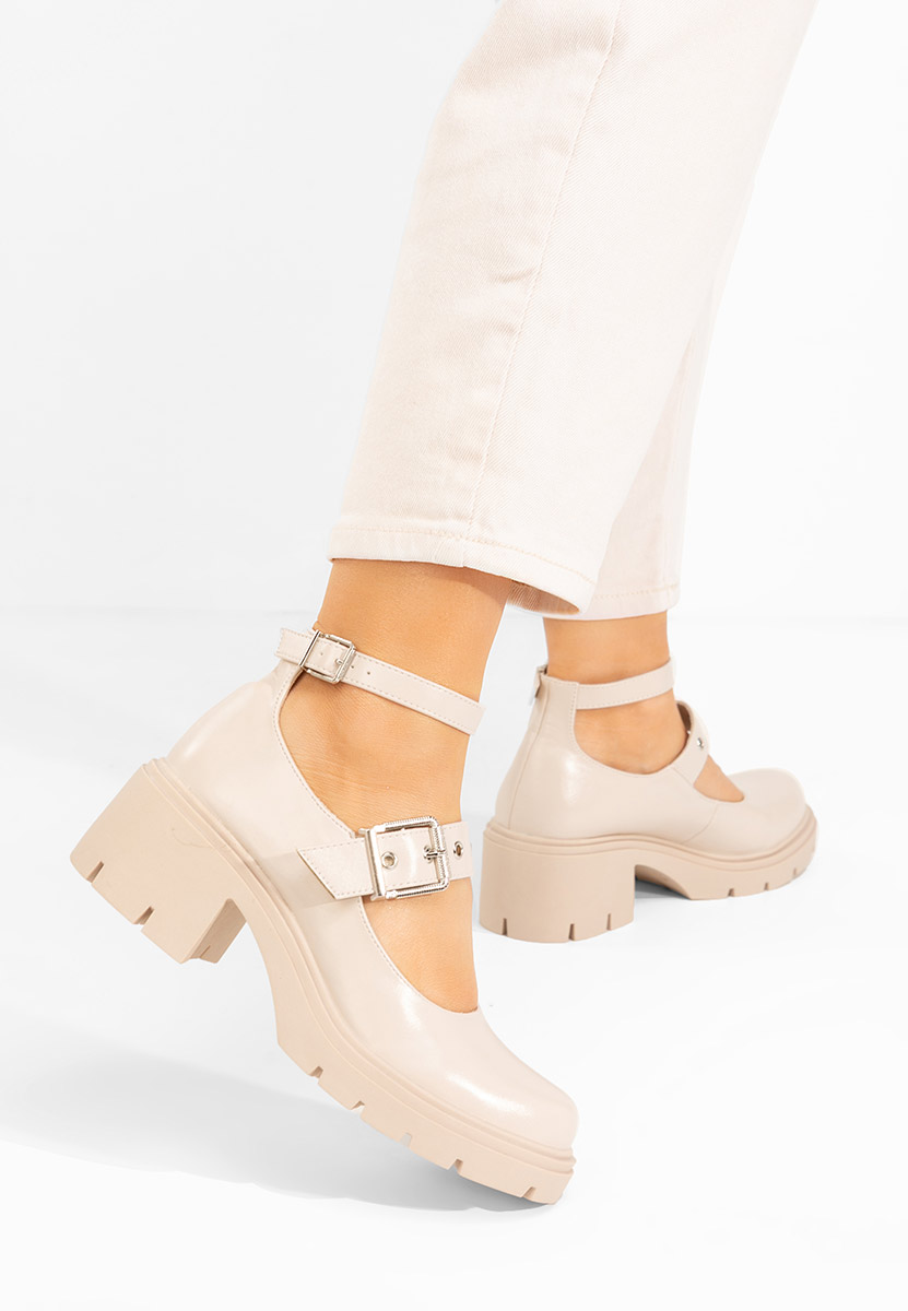 Décolleté tacco largo Khalilah bej