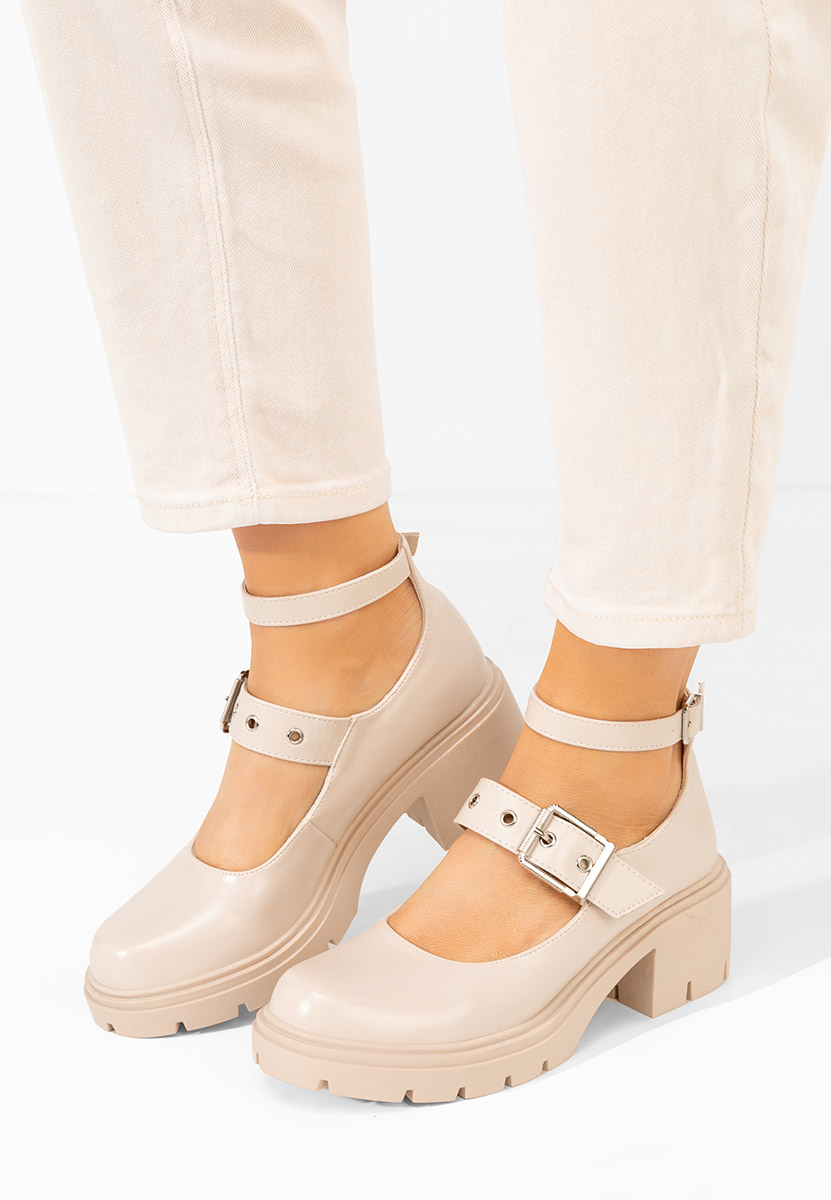 Décolleté tacco largo Khalilah bej