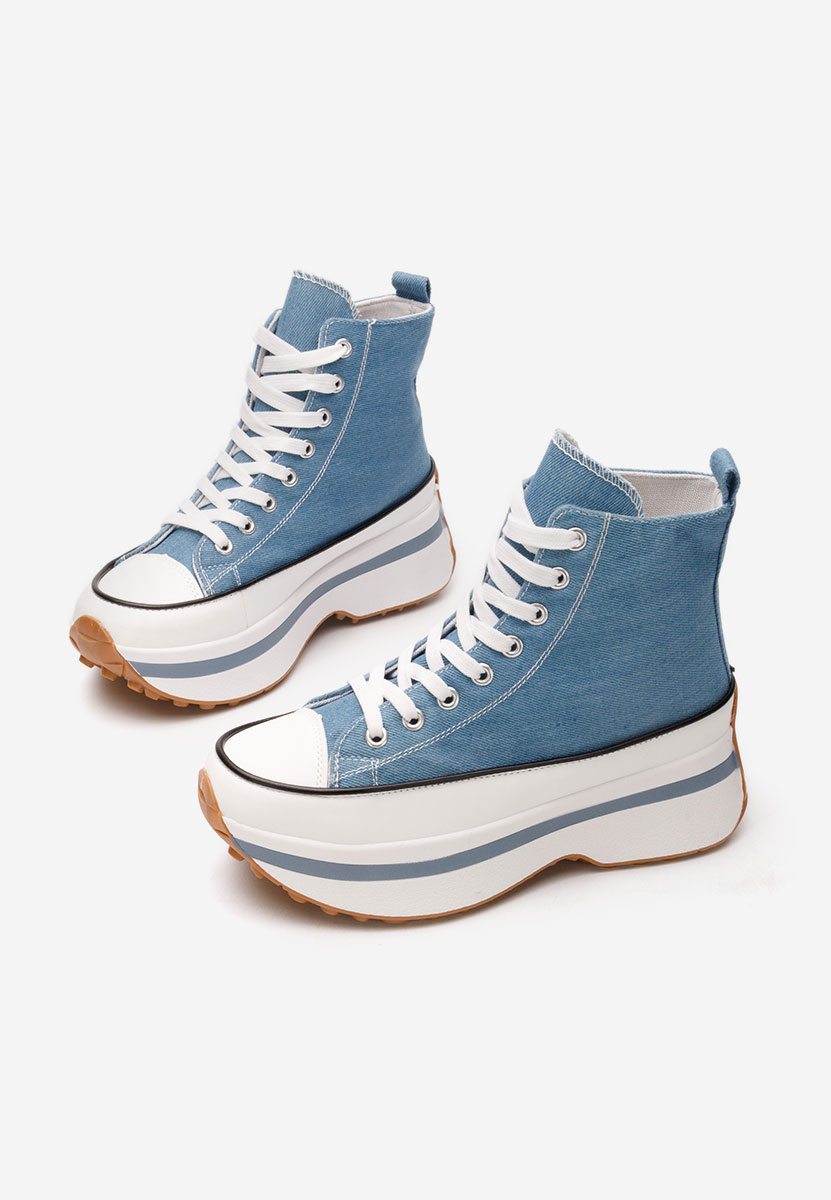 Scarpe da ginnastica con piattaforma Francene denim