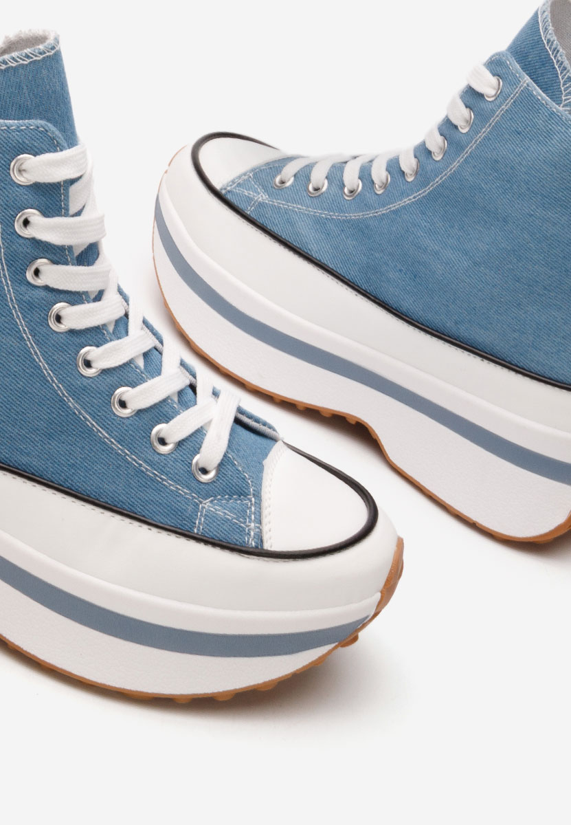 Scarpe da ginnastica con piattaforma Francene denim