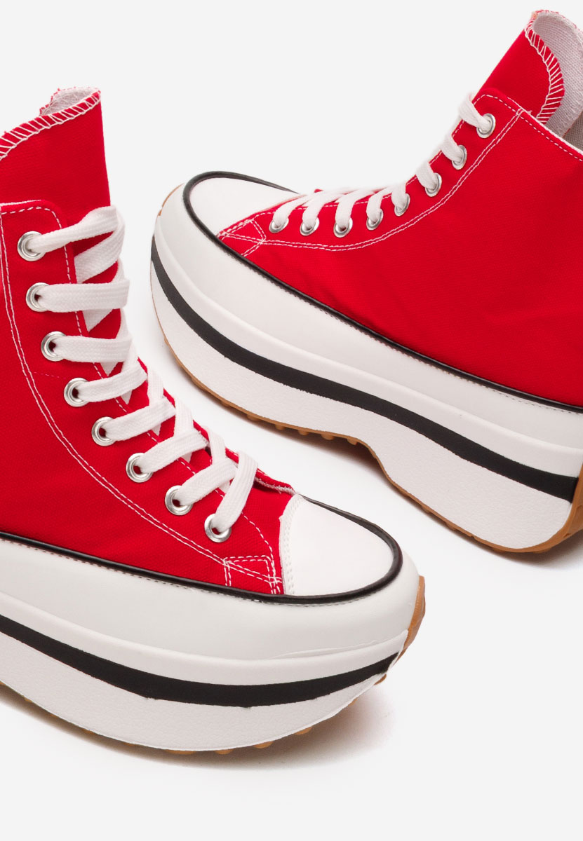 Scarpe da ginnastica con piattaforma Francene rosso