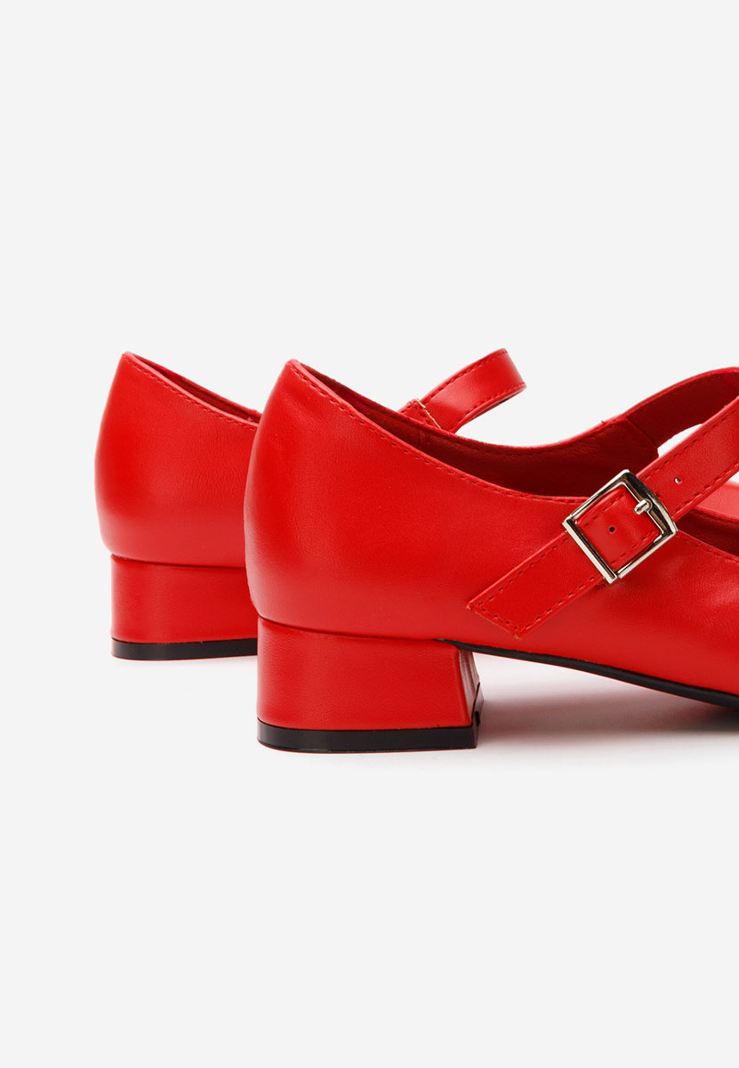 Décolleté tacco basso Stephine rosso
