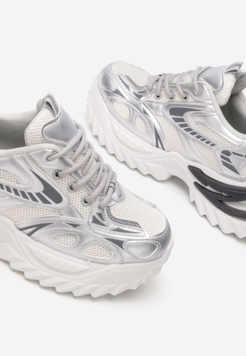 Sneakers con zeppa Willene argento