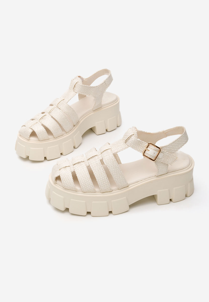 Sandali platform Carilea beige