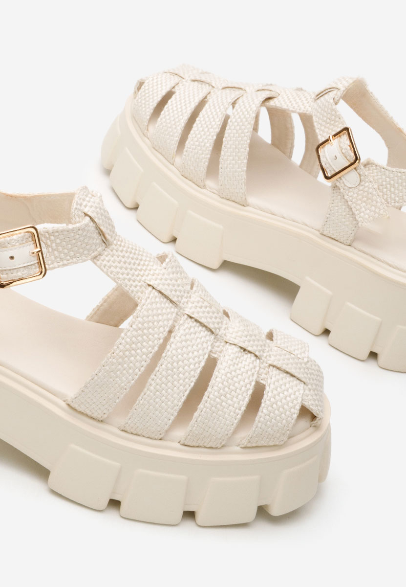 Sandali platform Carilea beige