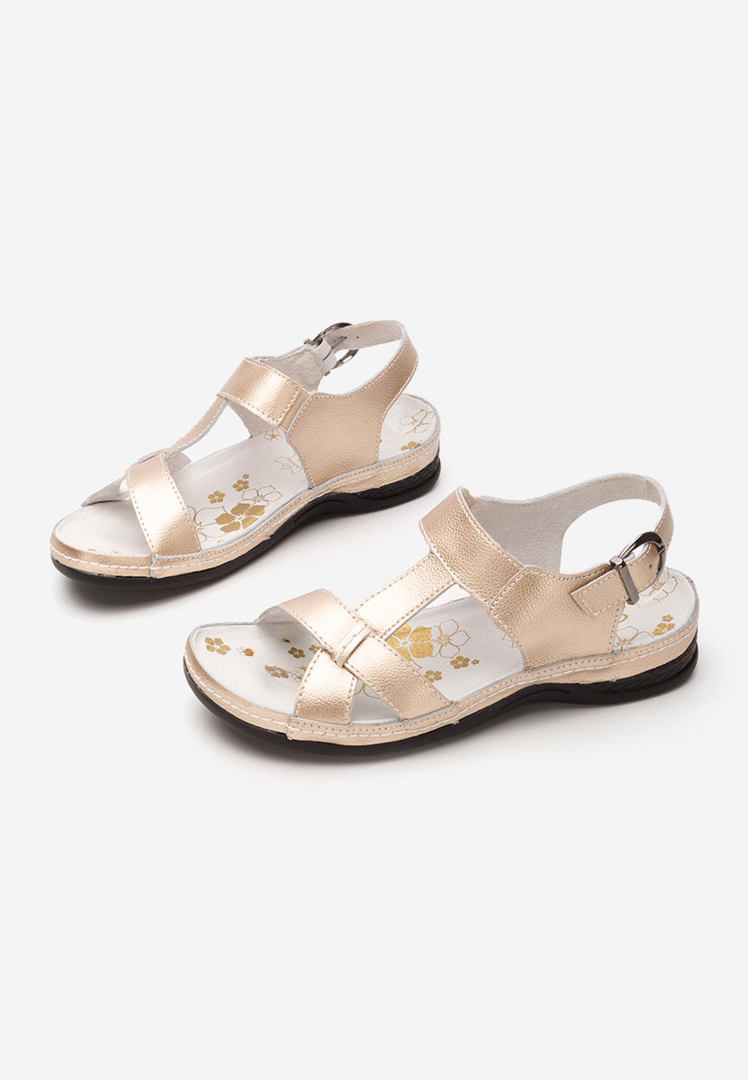 Sandali cuoio Zinna oro