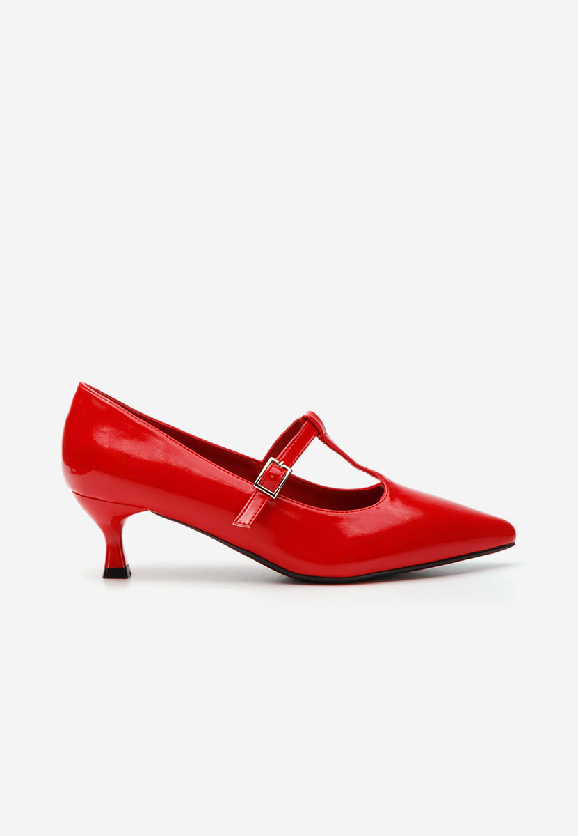 Décolleté tacco a spillo Caty rosso