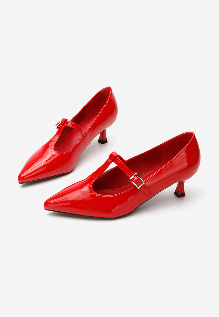 Décolleté tacco a spillo Caty rosso