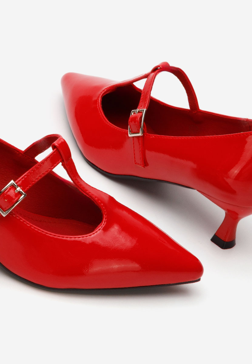 Décolleté tacco a spillo Caty rosso