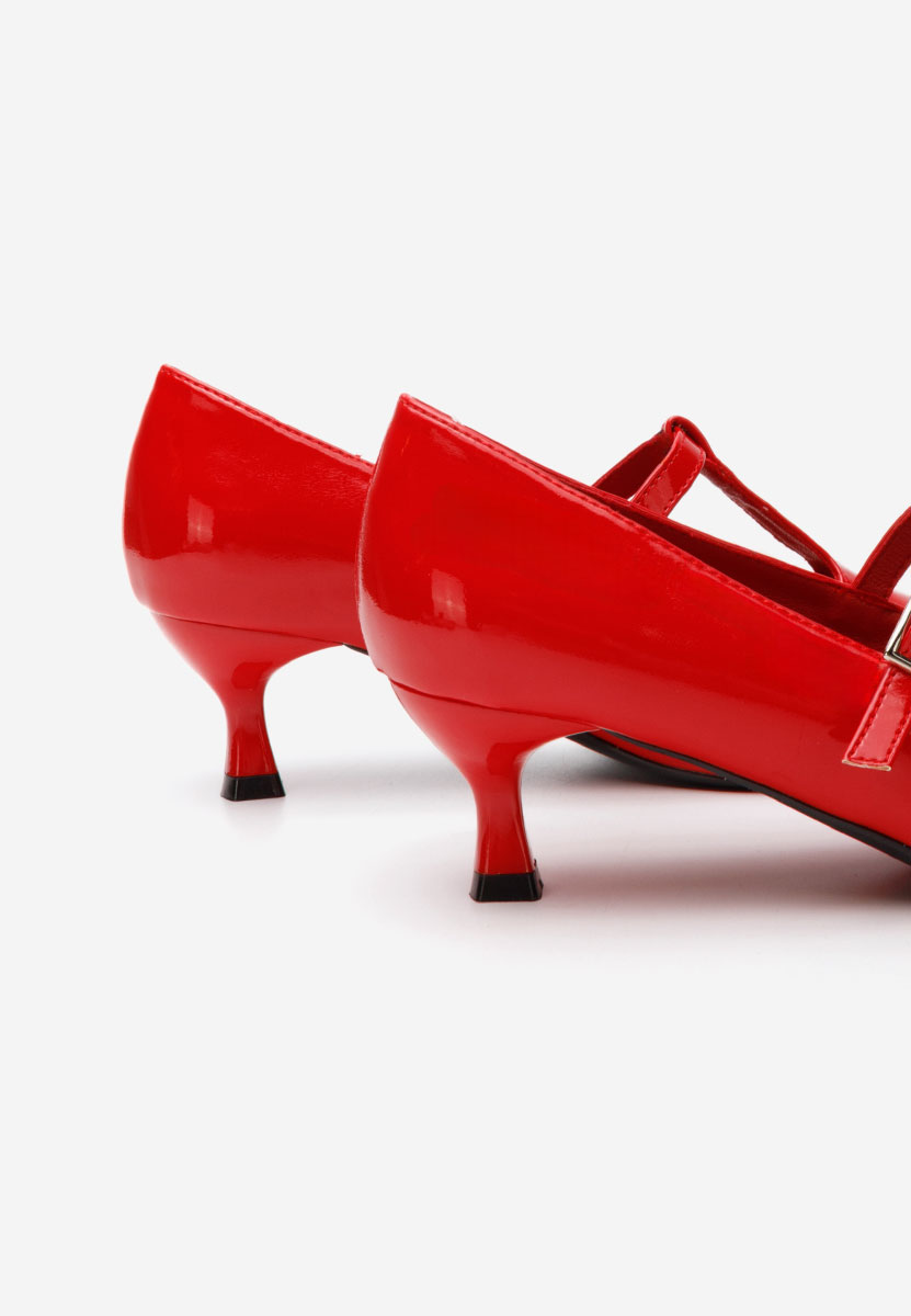 Décolleté tacco a spillo Caty rosso