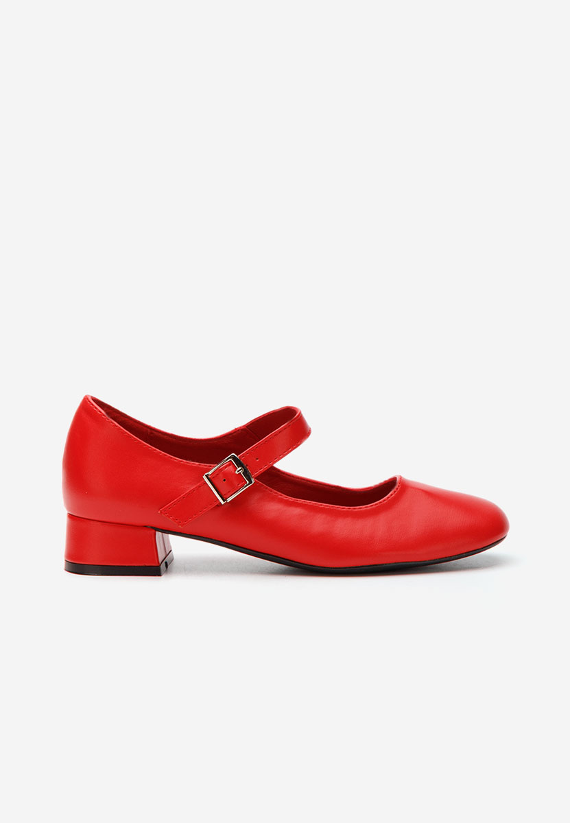 Décolleté tacco basso Stephine rosso
