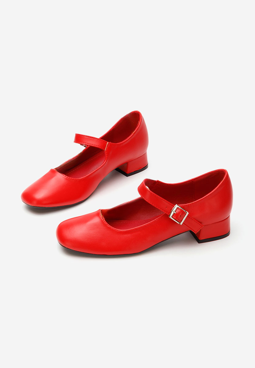 Décolleté tacco basso Stephine rosso