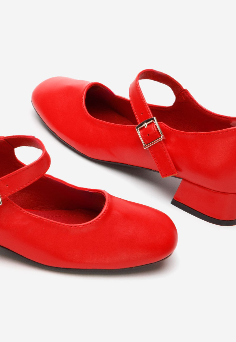 Décolleté tacco basso Stephine rosso