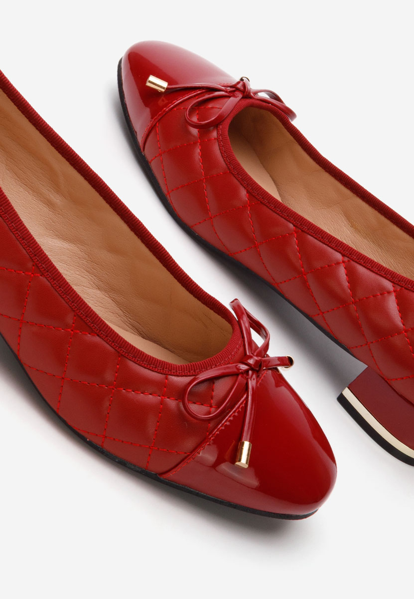 Décolleté tacco basso Toya rosso
