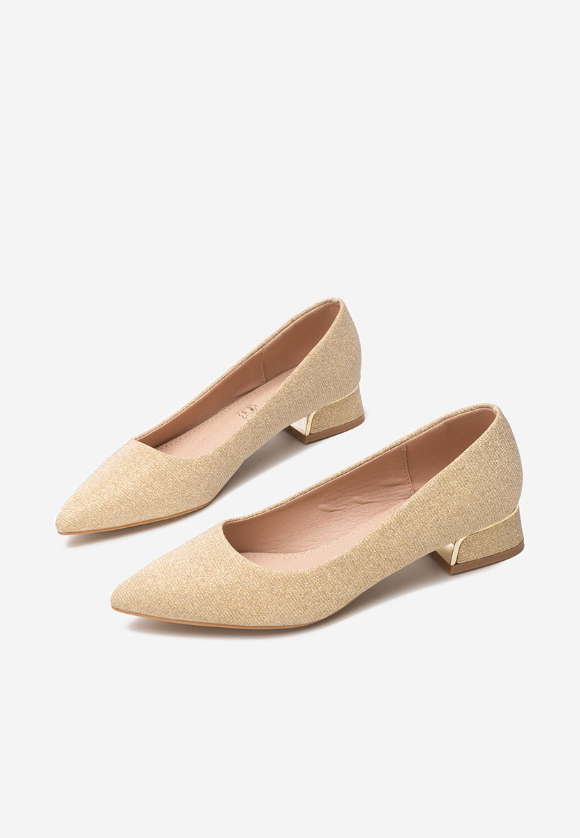 Décolleté tacco largo Daricela oro