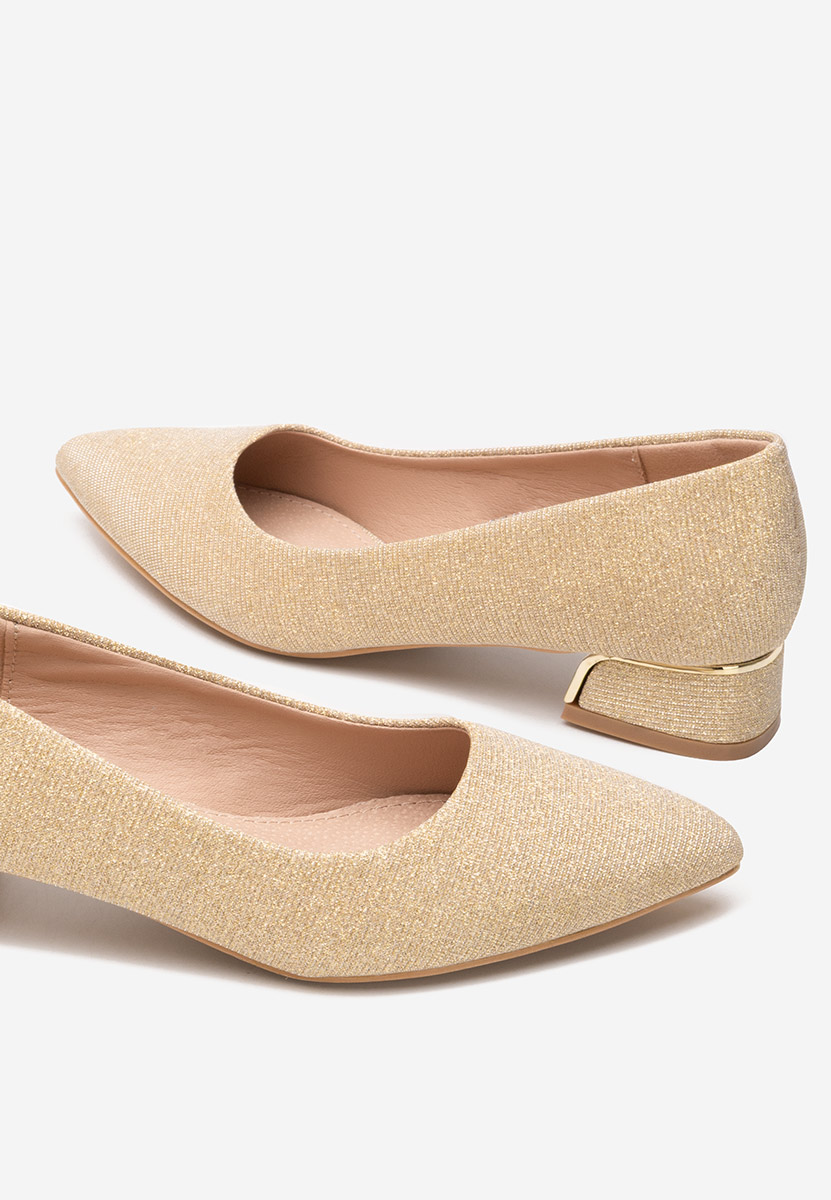 Décolleté tacco largo Daricela oro