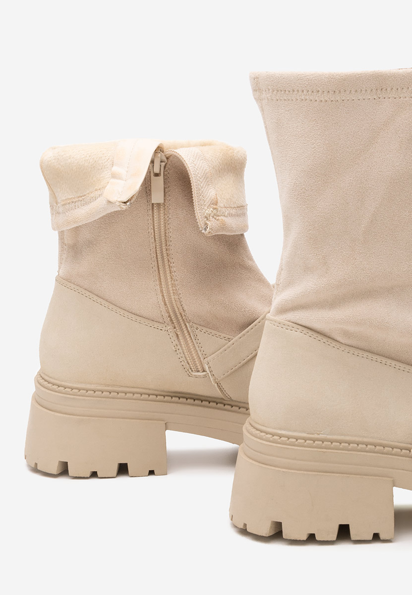 Stivaletti con plateau Vuliana beige