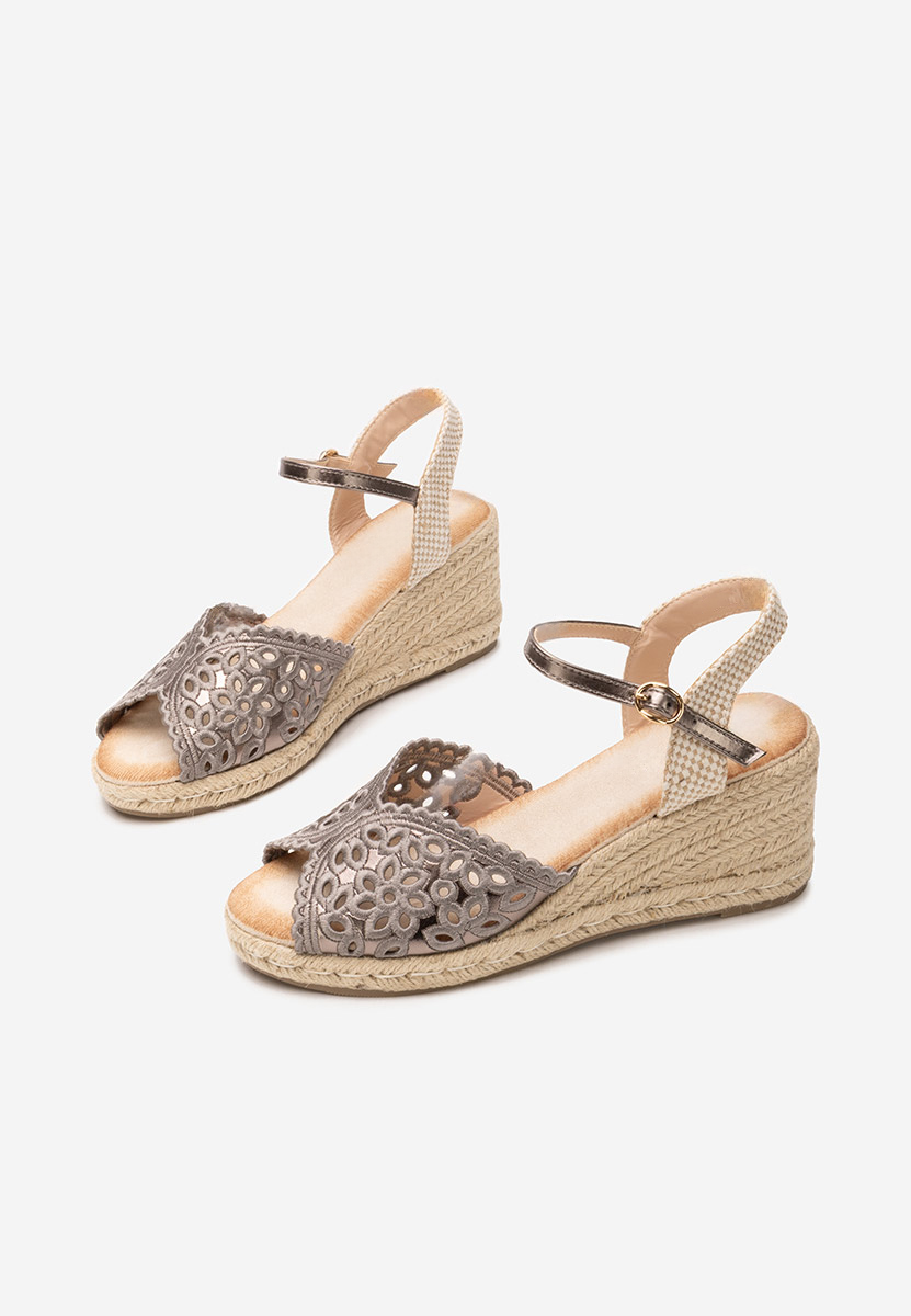 Espadrillas zeppa Finana grigio