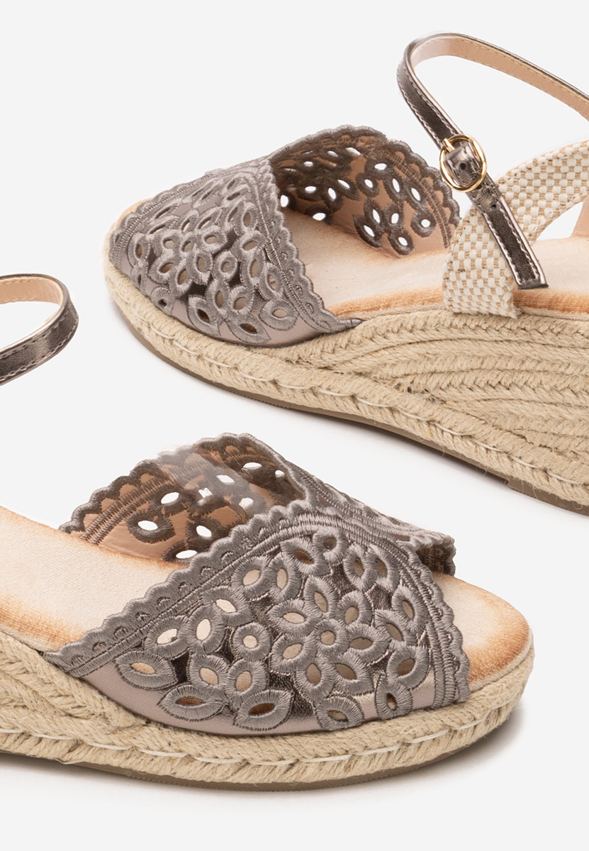 Espadrillas zeppa Finana grigio