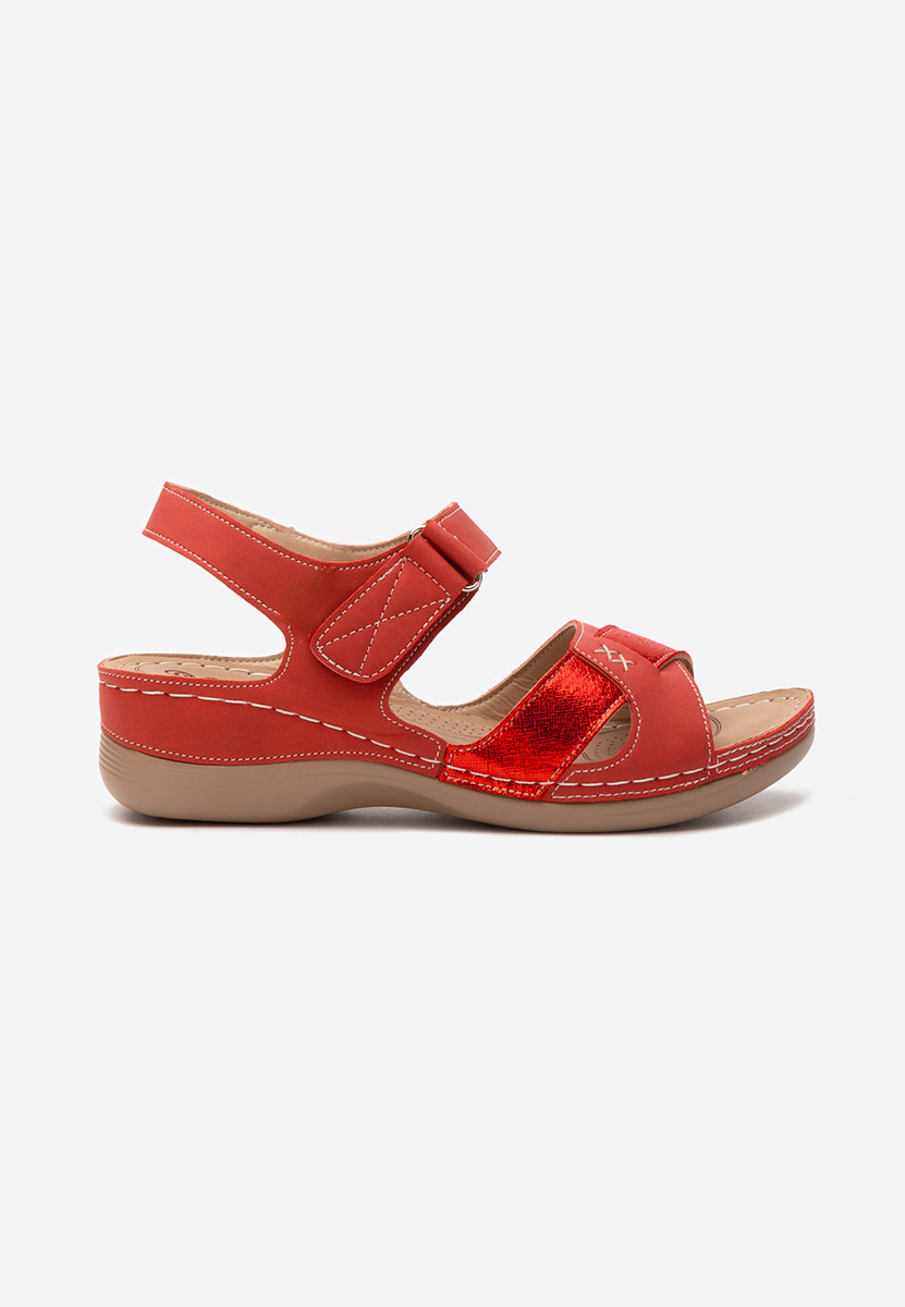 Sandali con plateau Anina V2 rosso
