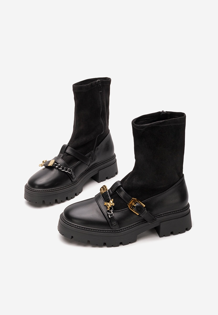 Stivaletti con plateau Vuliana nero