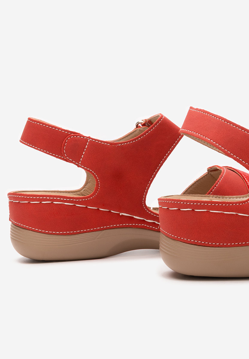 Sandali con plateau Anina V2 rosso