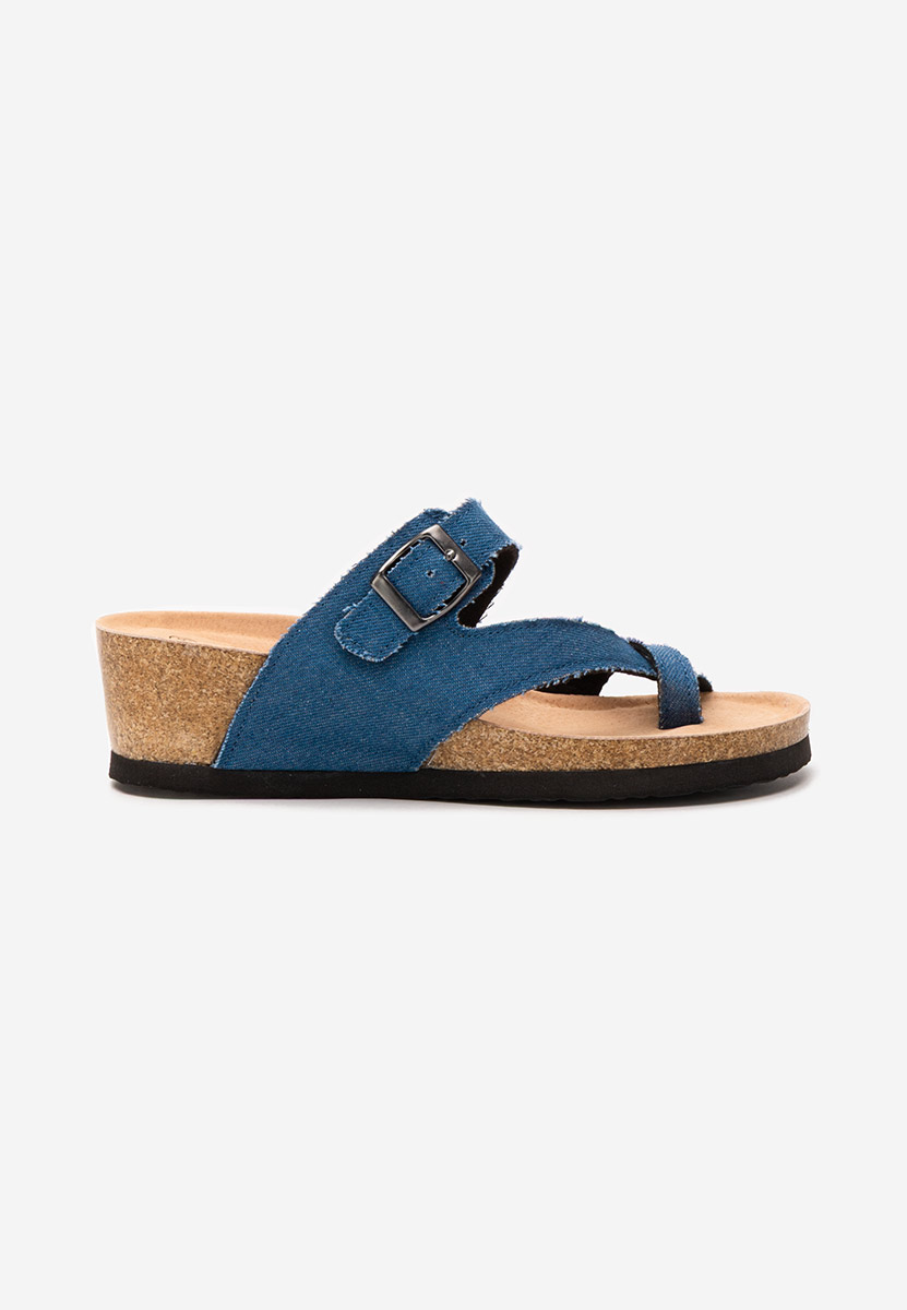 Ciabbate con zeppa Wandana V2 denim