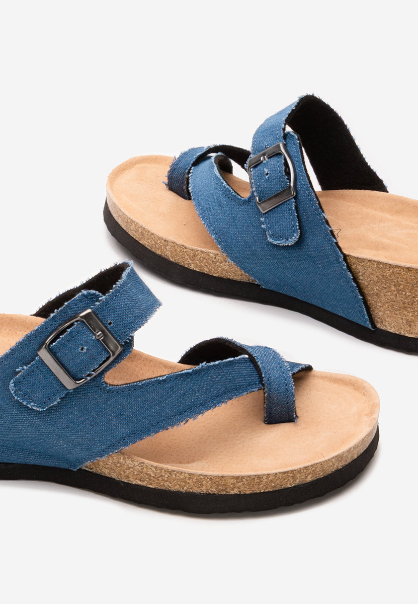 Ciabbate con zeppa Wandana V2 denim