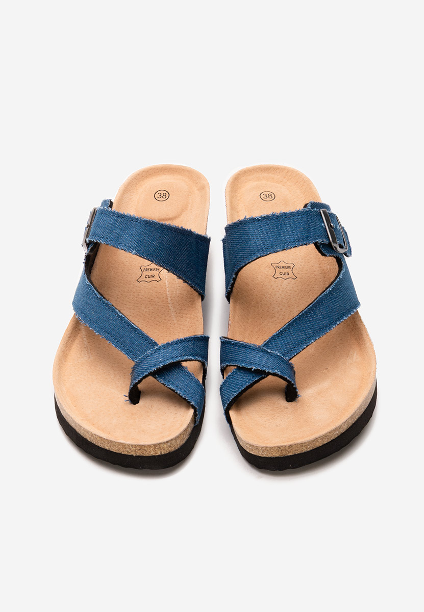 Ciabbate con zeppa Wandana V2 denim