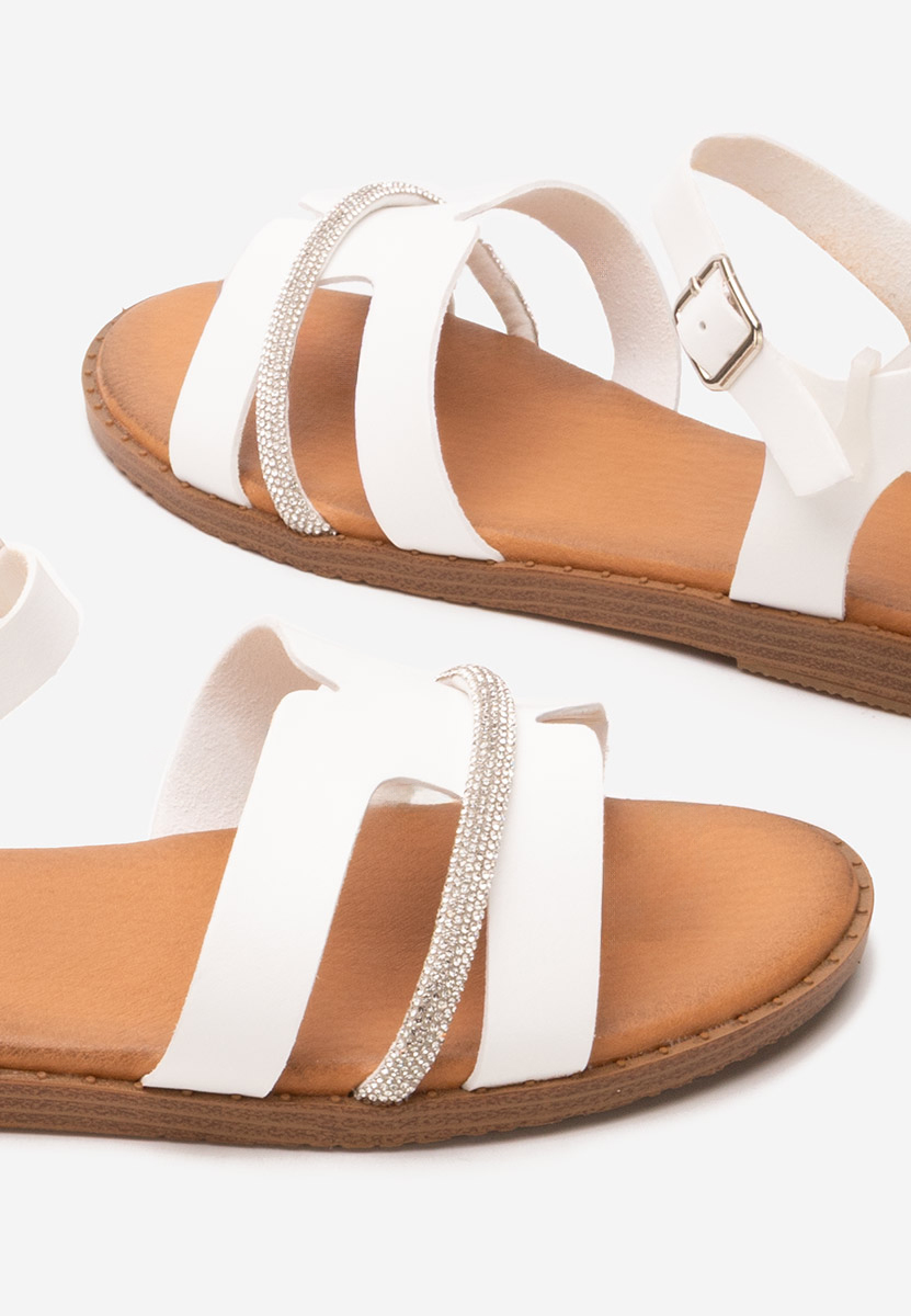 Sandali bassi eleganti Suny bianchi