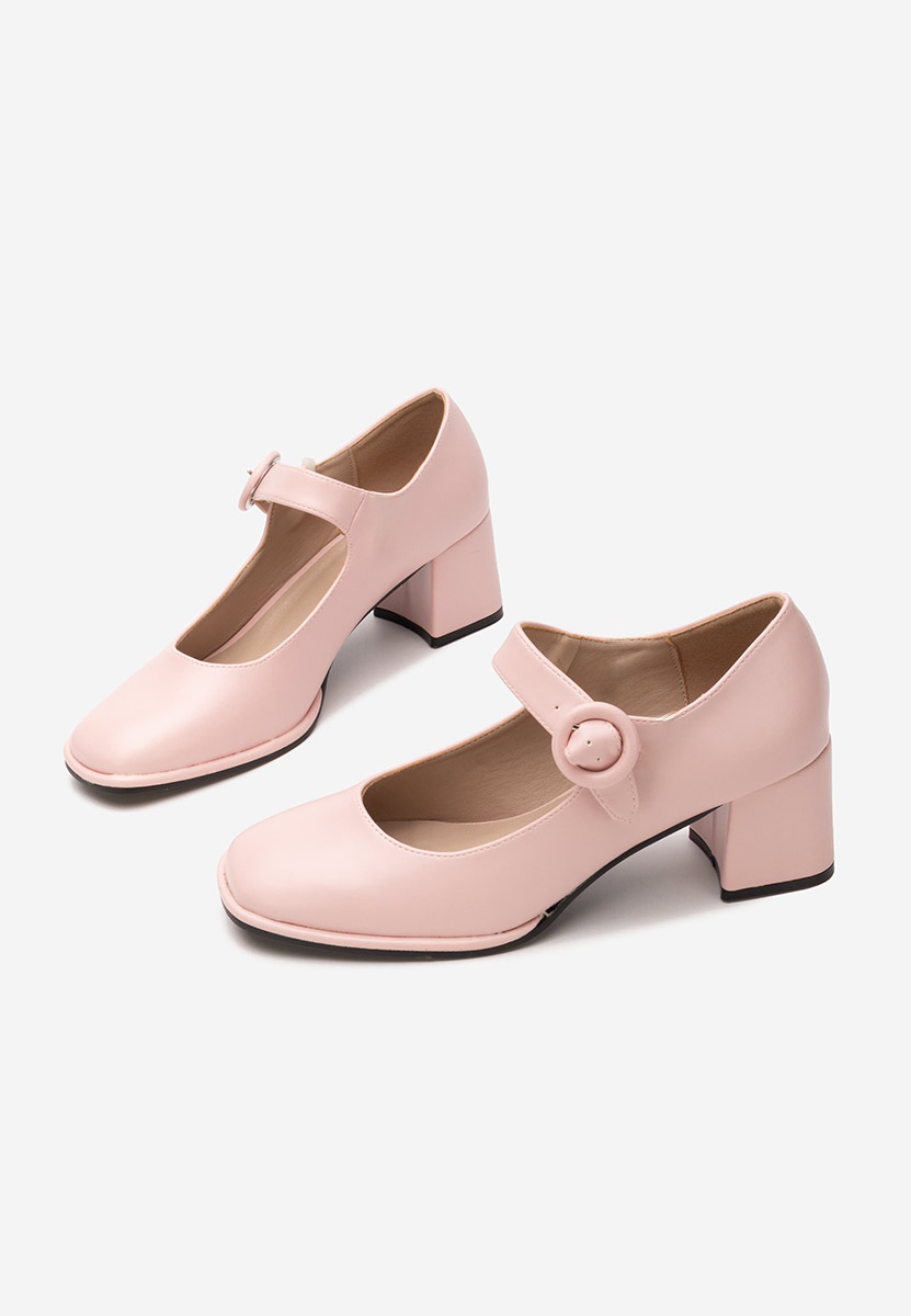 Décolleté tacco largo Valerea rosa