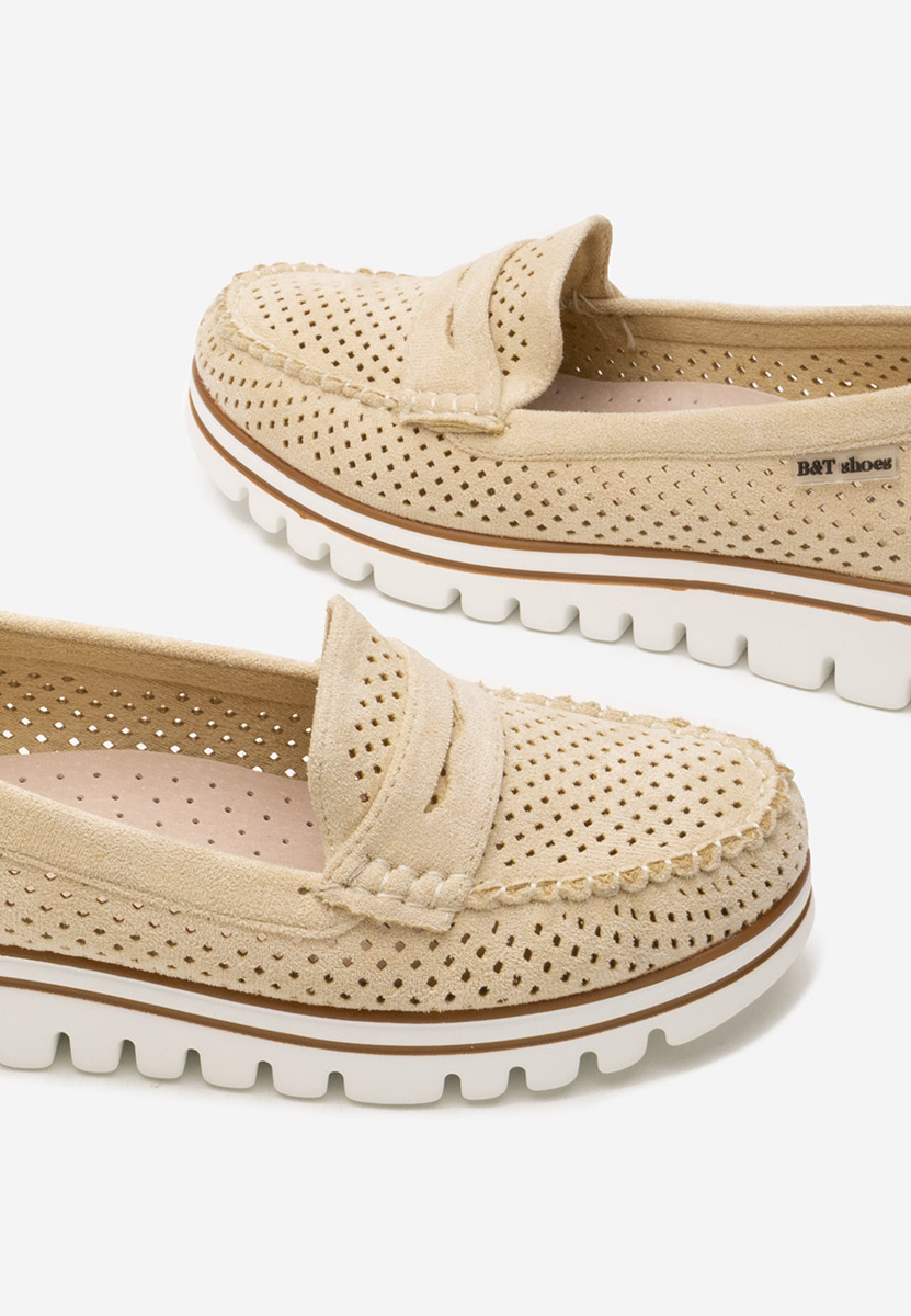 Mocassini da donna Manise beige