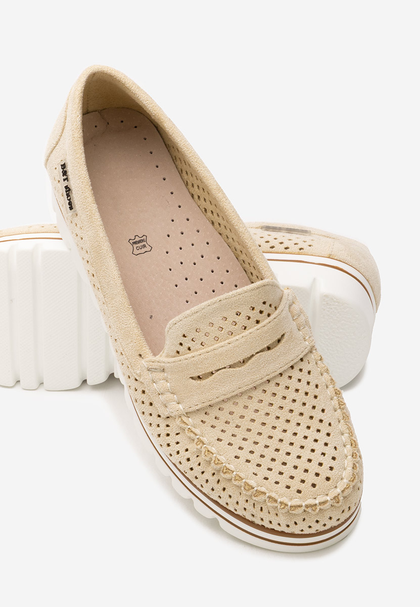 Mocassini da donna Manise beige