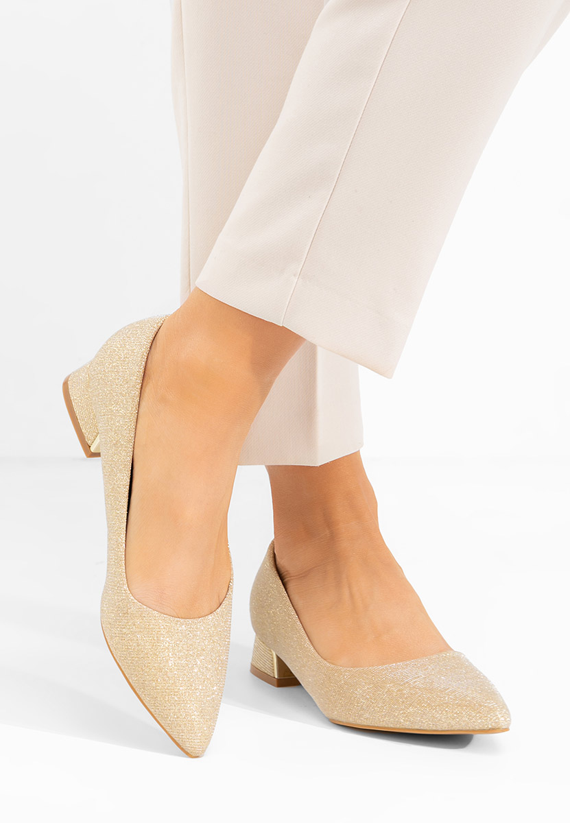 Décolleté tacco largo Daricela oro
