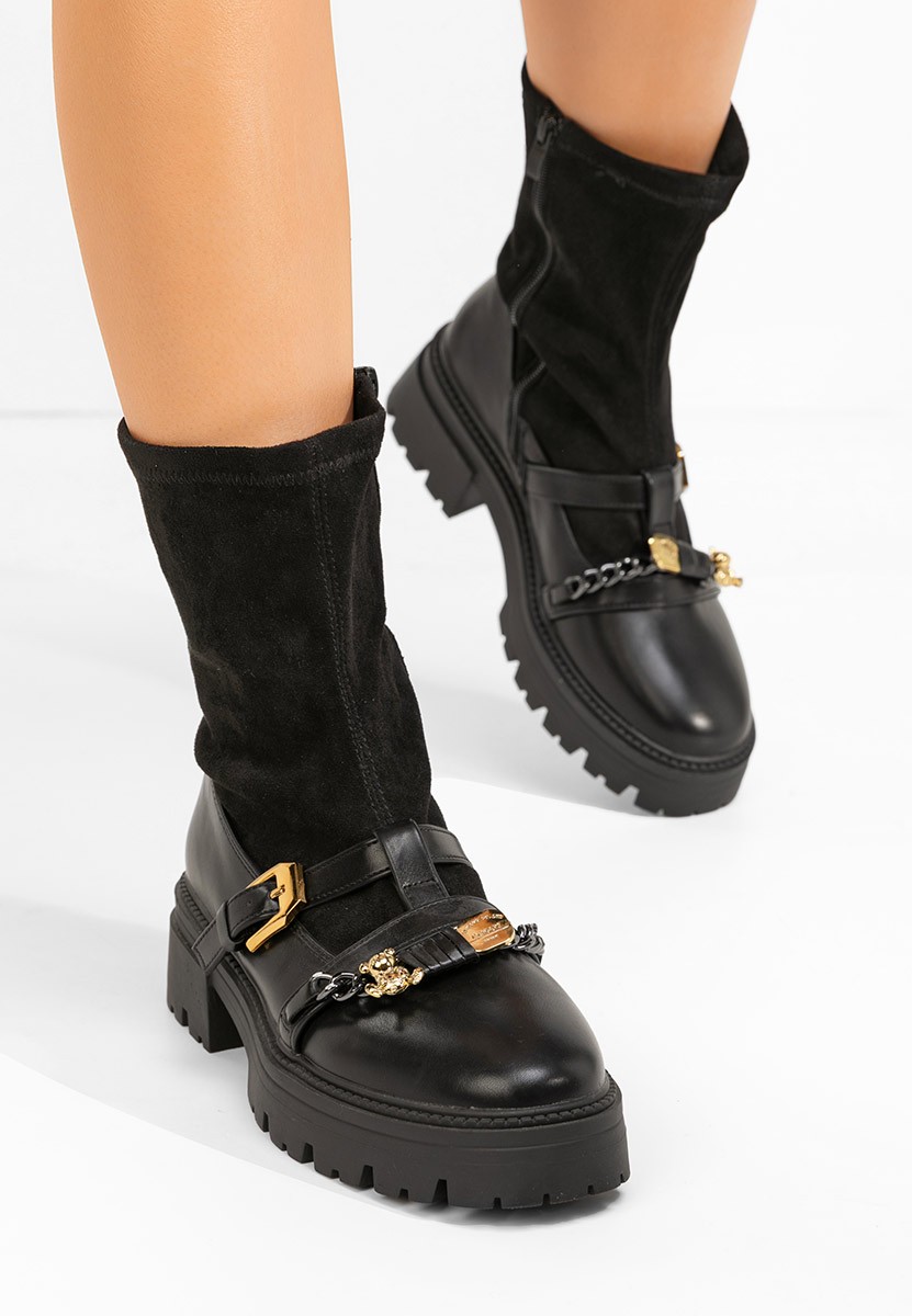 Stivaletti con plateau Vuliana nero