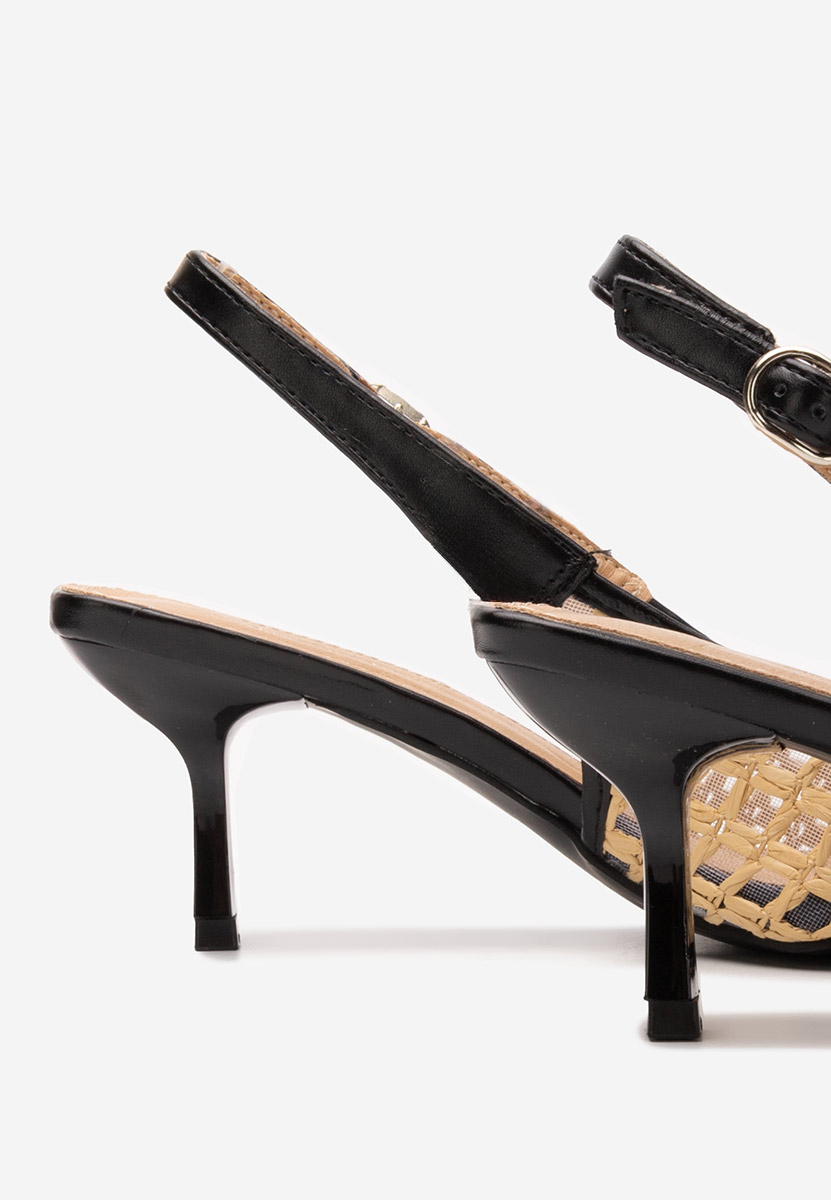 Décolleté Slingback Laine nero