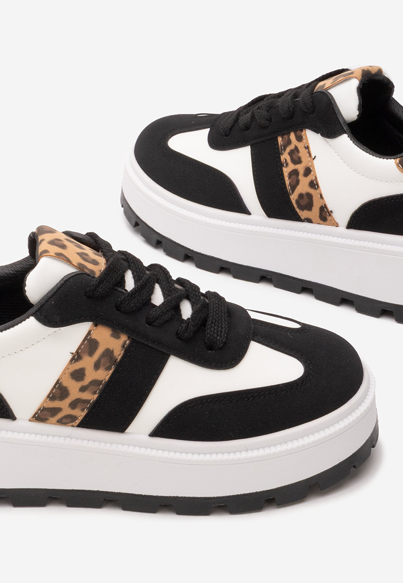 Sneakers con plateau Estephany nero Sneakers con plateau Estephany nero