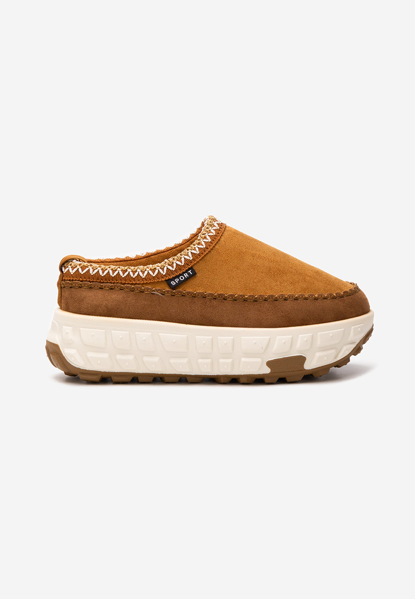 Zoccoli con zeppa Novela camel