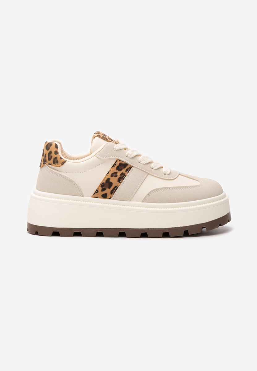 Sneakers con plateau Estephany beige Sneakers con plateau Estephany beige