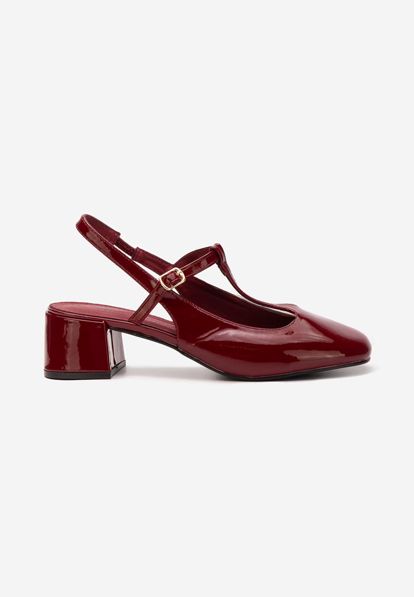 Décolleté tacco largo Beatrina rosso