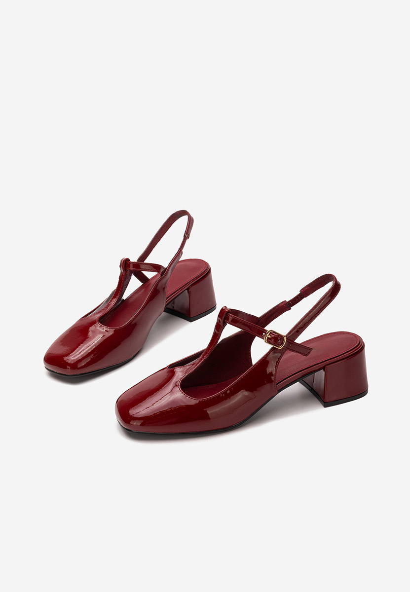 Décolleté tacco largo Beatrina rosso