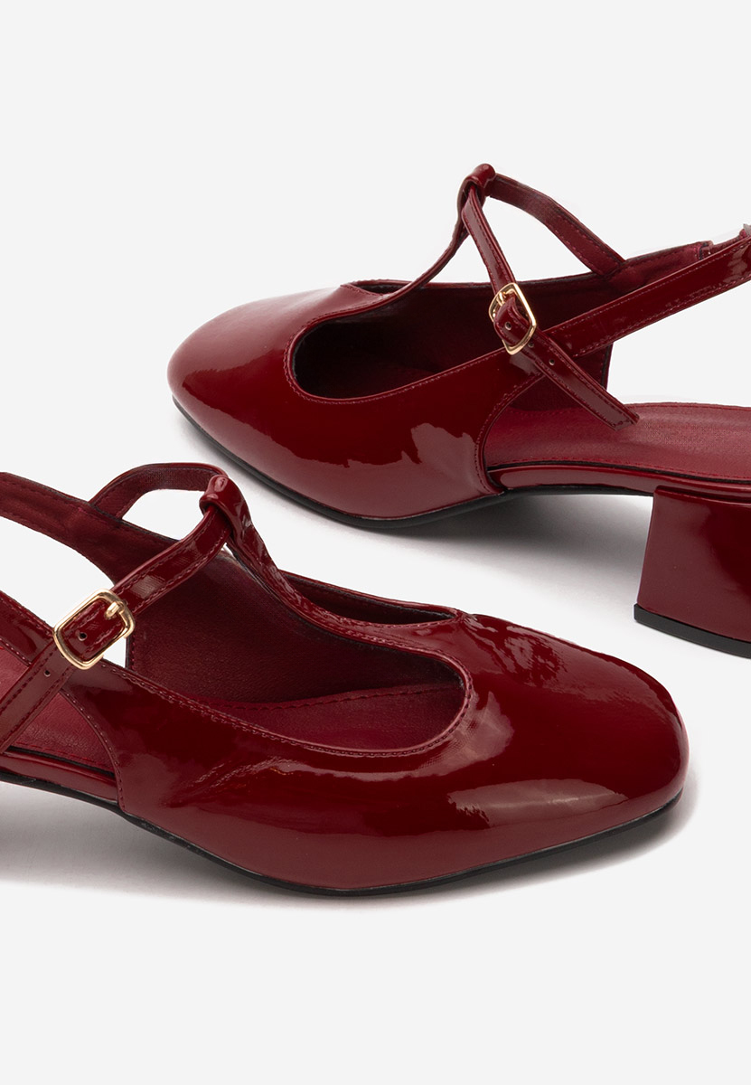 Décolleté tacco largo Beatrina rosso