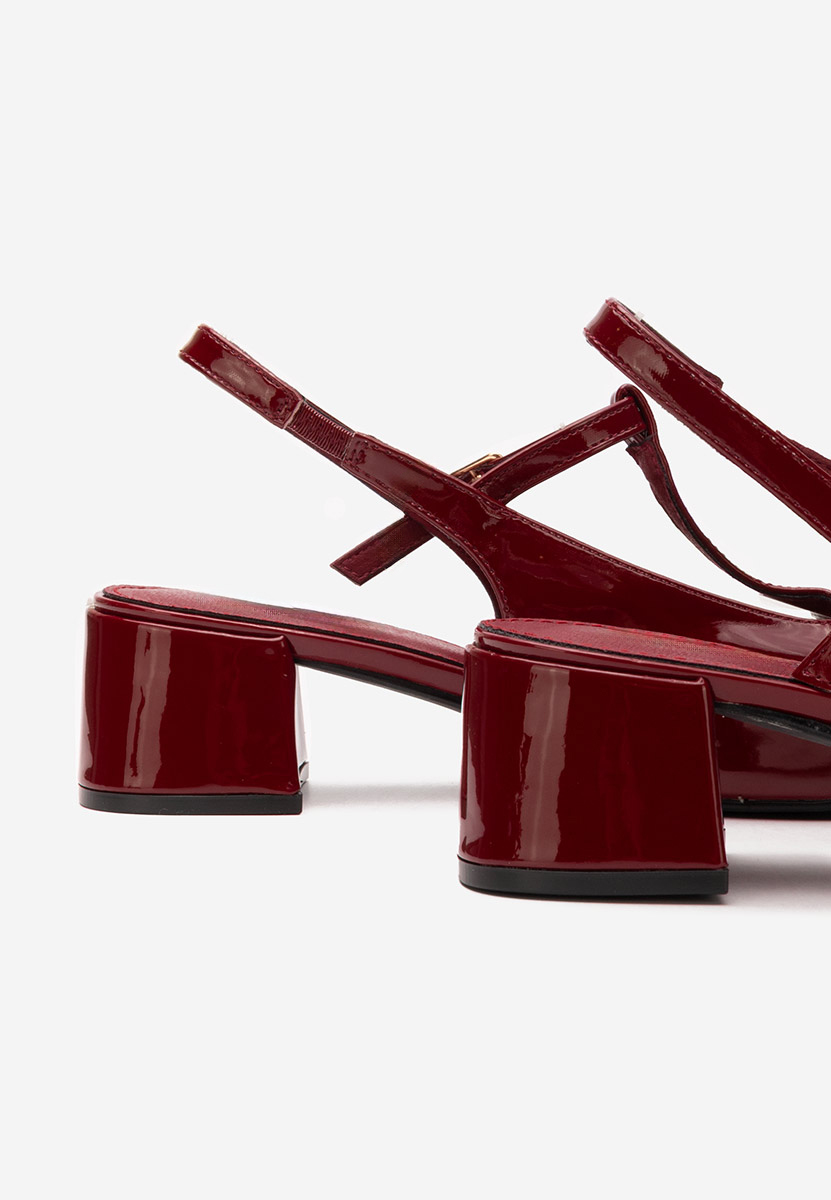 Décolleté tacco largo Beatrina rosso
