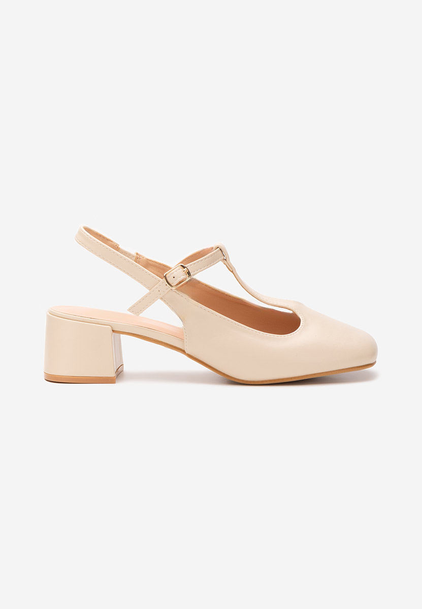 Décolleté tacco largo Beatrina V2 beige